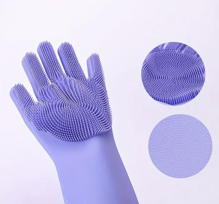 Dog Brush Gloves - Easy Brushing Silicone Gloves - One Size